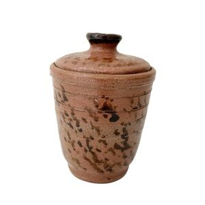Vintage Studio Pottery (Signed) Earthtone Sugar Pot Bohemian